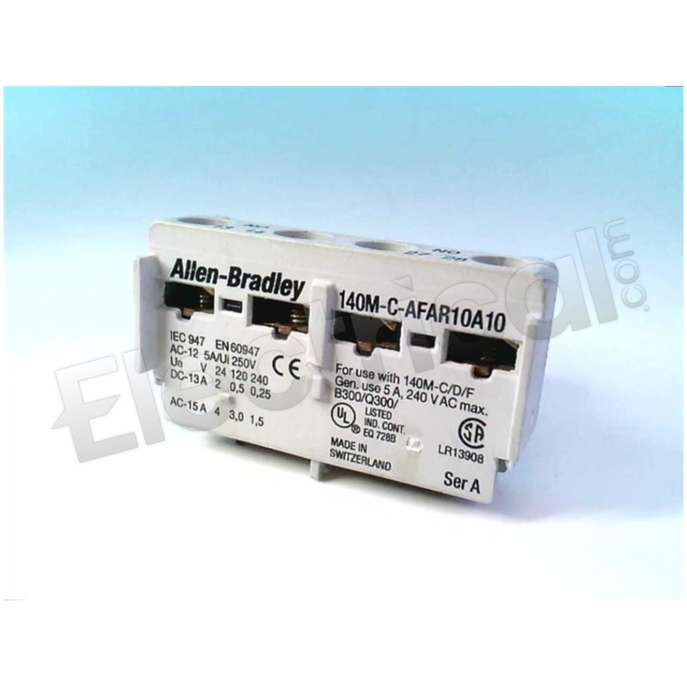 140M-C-AFAR10A10 Allen-Bradley Contactor And Motor Starter Auxiliary ...
