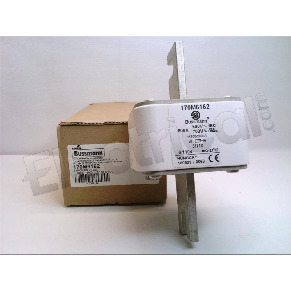 Fusible Bussmann 170M6162 (ou 170M5198) - 1 Pièce Neuve, Sous Emballage D'origine, Pour Applications électriques