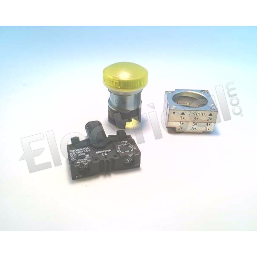 5 Boutons-poussoirs Siemens 3SB3001-6BA30 - 22mm Rond Plastique Jaune - Origine Allemagne