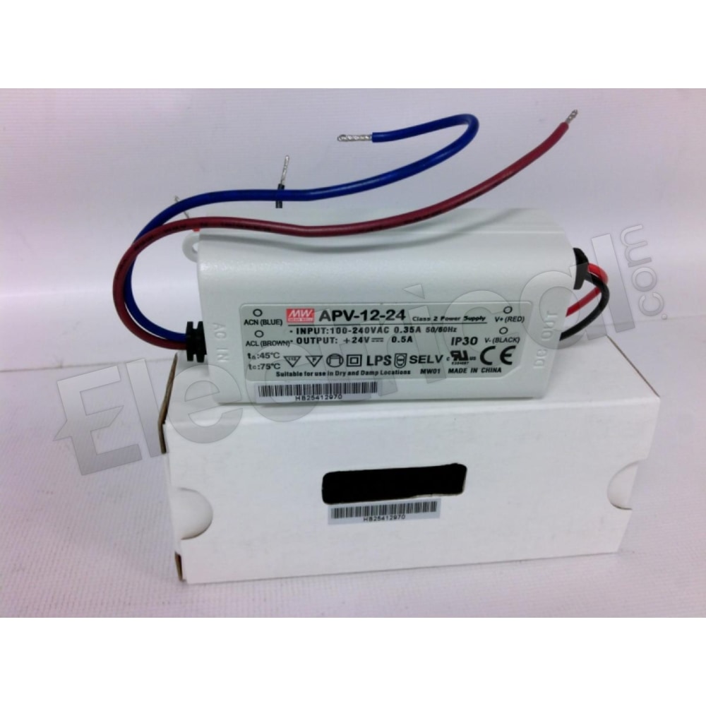 Mean Well APV-25-15 Power Supply 25W 15V - Non-PFC Constant Voltage LED Driver, IP42 Plastic Case