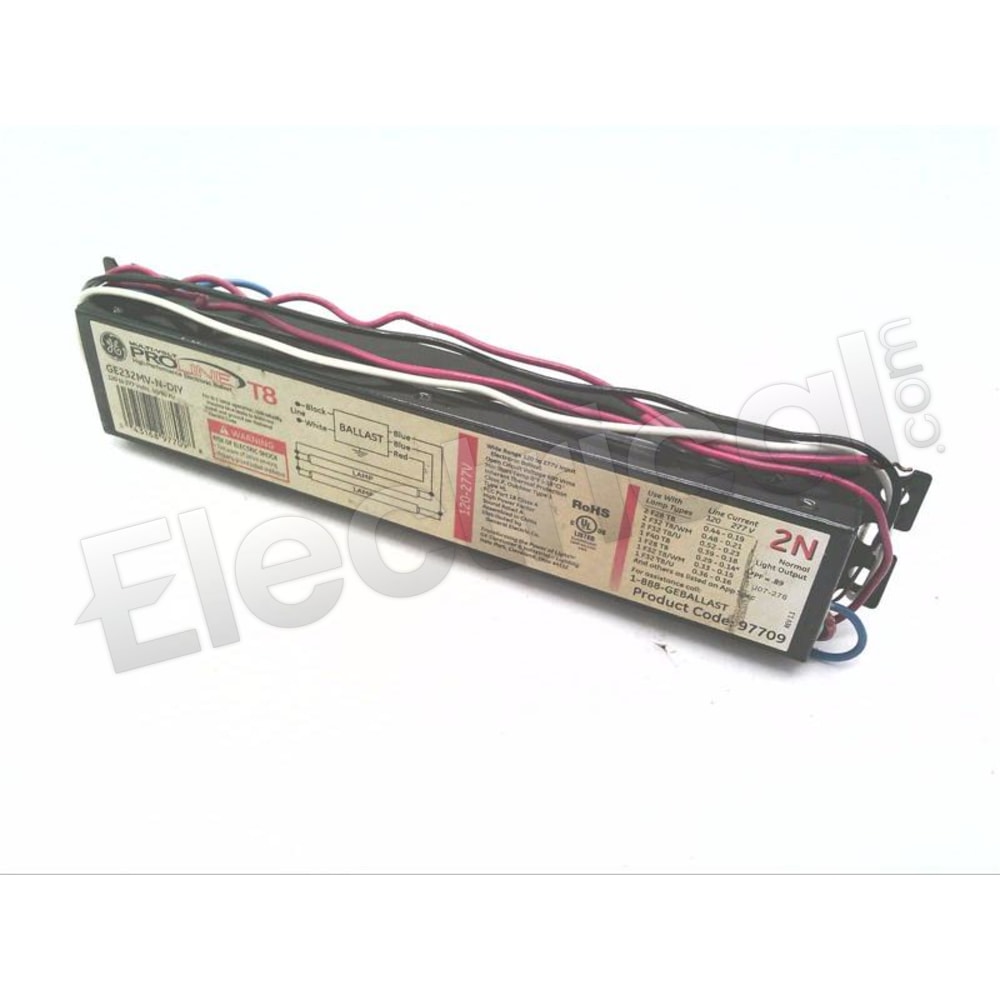 thumbnail image 2 of GE ProLine Electronic Ballast - Multivolt Instant Start For 2 Or 1 F32T8 Lamps 2 of 5