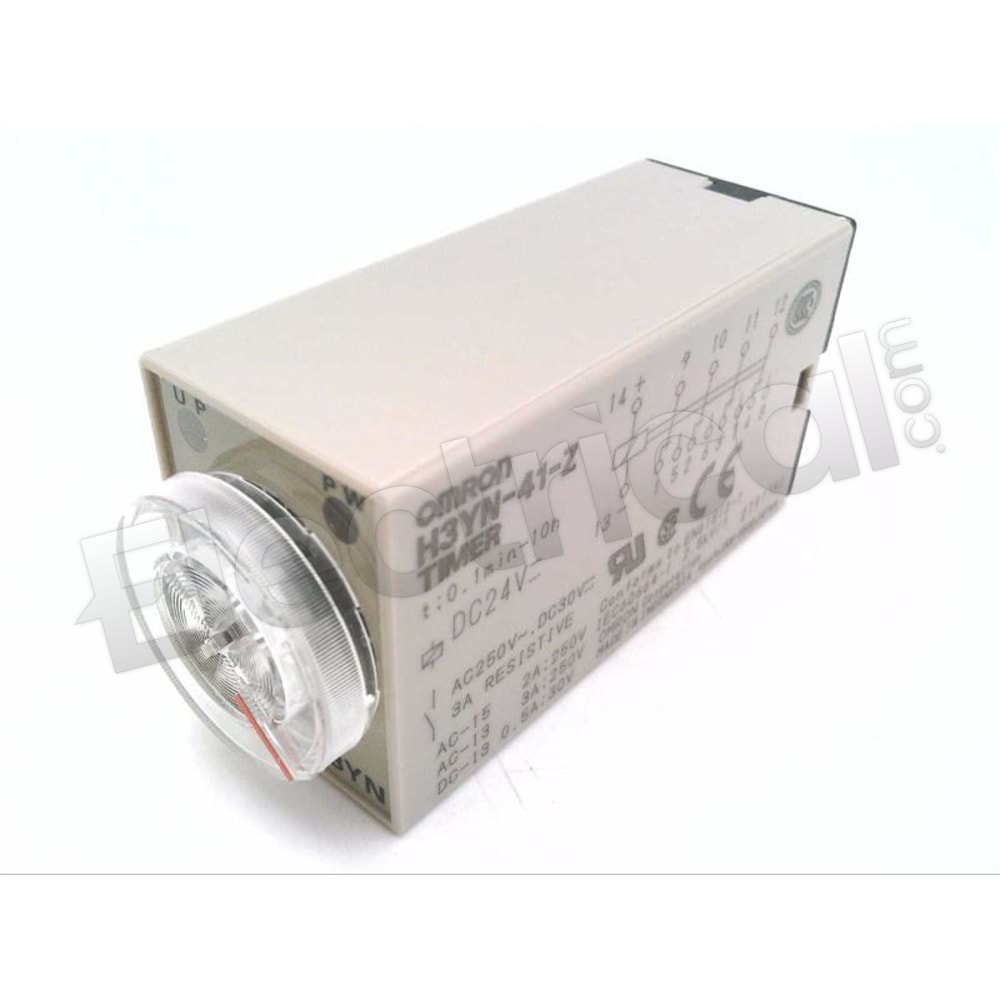 Omron H3YN-2 DC24 TIMER, PLUG-IN, 24VDC, 8 PIN, DPDT, 0.1 S-10 M SHORT Omron H3YN-2 DC24 TIMER, PLUG-IN, 24VDC, 8 PIN, DPDT, 0.1 S-10 M SHORT