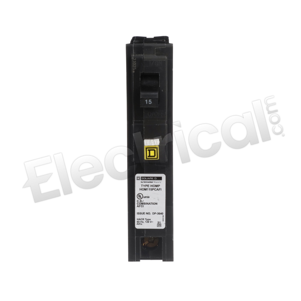 Square D Homeline HOM115PCAFI AFCI Breaker 15A Plug-On Neutral (10-Pack) New