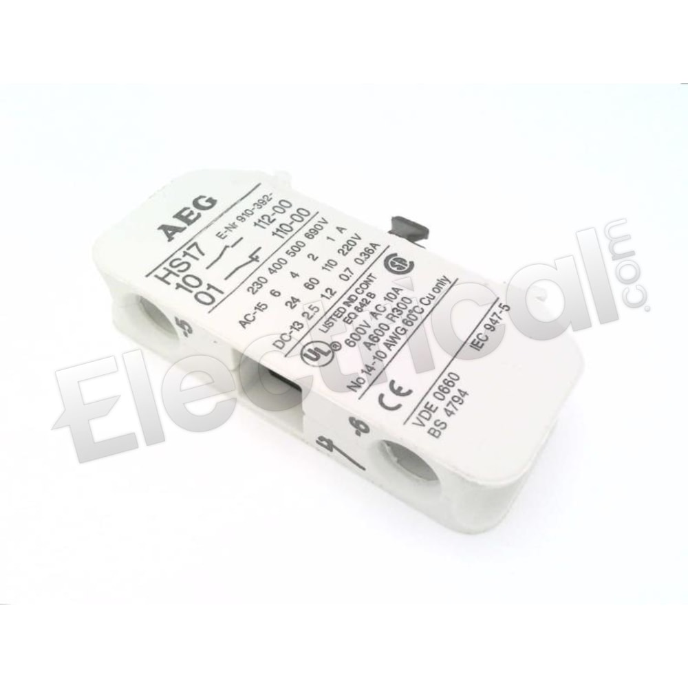 HS17-10-01 Eec Aeg Contactor And Motor Starter Auxiliary Motor Control