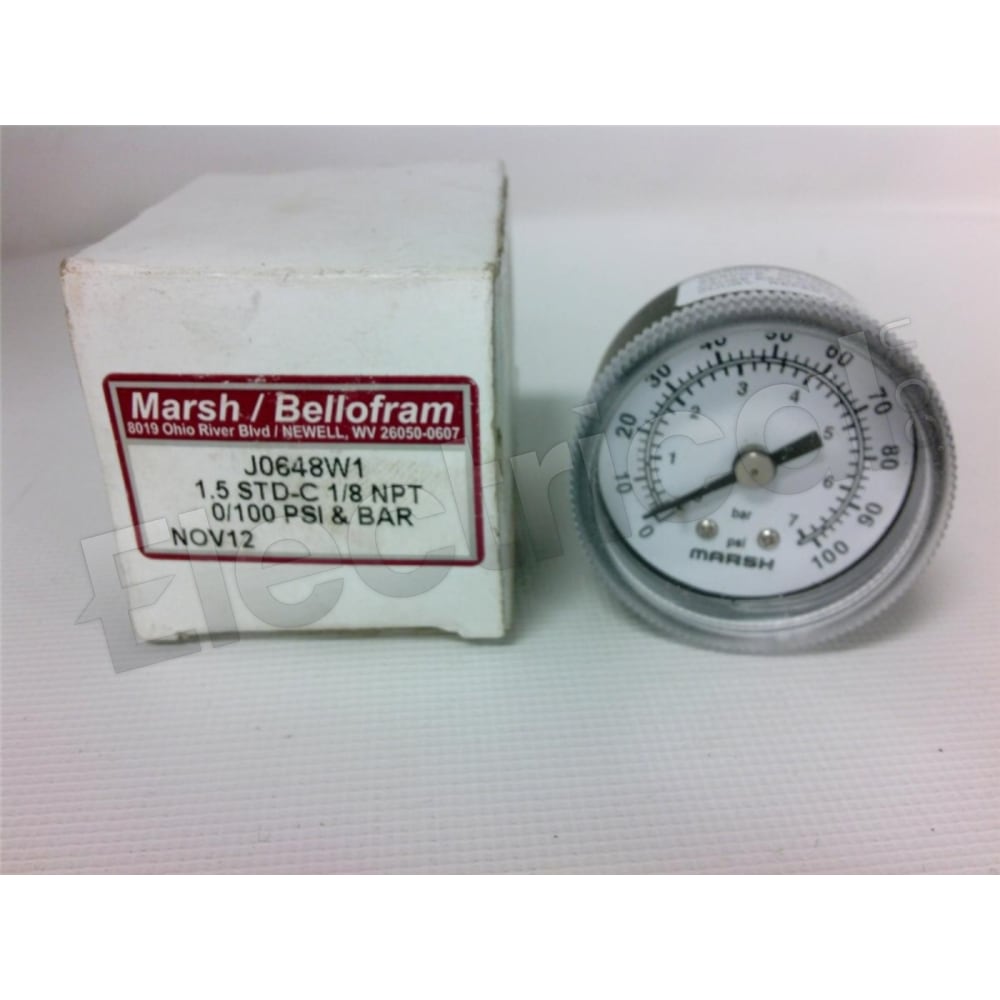 Marsh Bellofram J0648W1 Pressure Gauge Automation