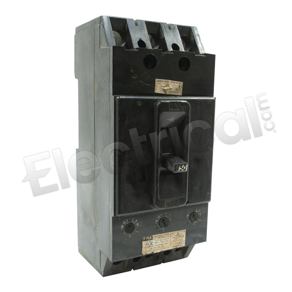 NFJ631150 Federal Pacific 150A 3P NFJ Series Molded Case Circuit Breaker