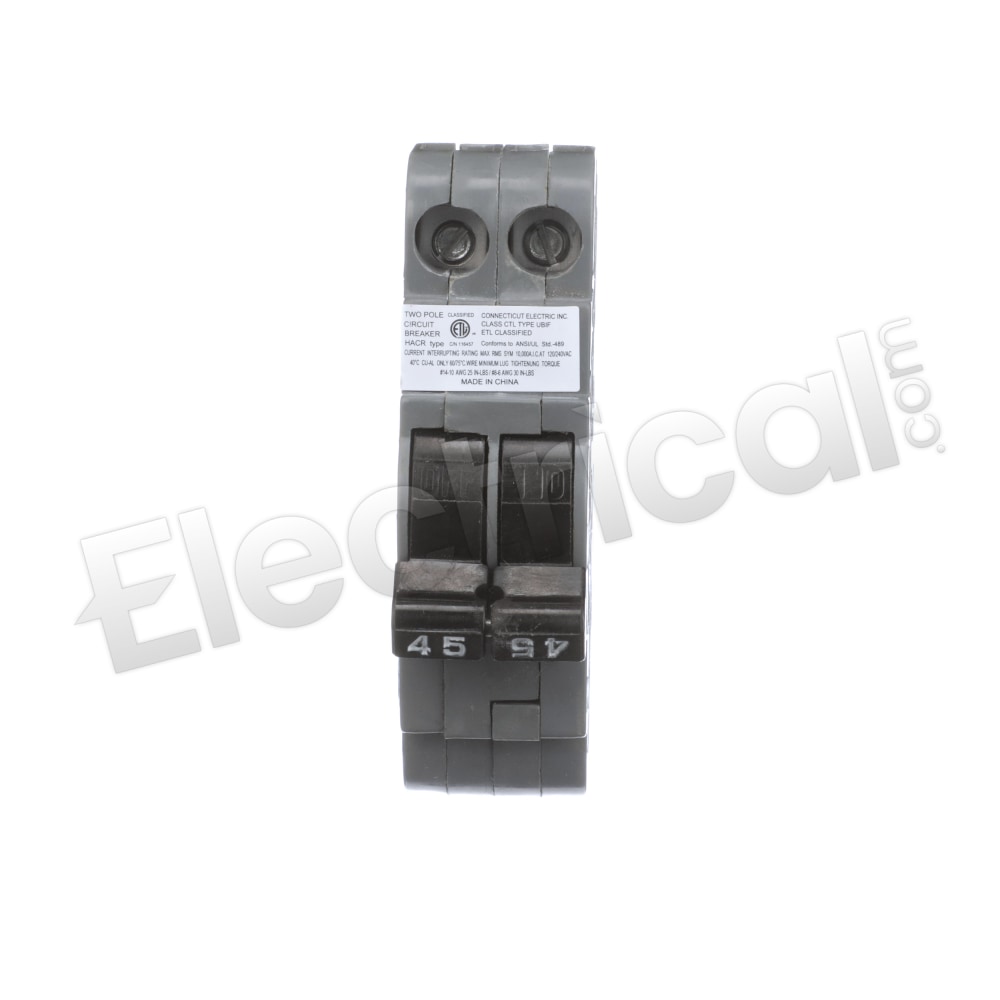 Connecticut Electric UBIF0245N – Federal Pacific Stab-Lok NC245 Replacement, 45 Amp Double Pole Thin Series Breaker (1” Body)